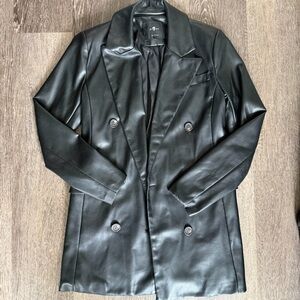7 For All Mankind Black Leather Jacket